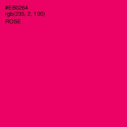 #EB0264 - Rose Color Image