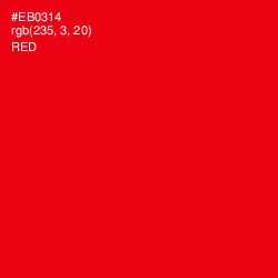#EB0314 - Red Color Image