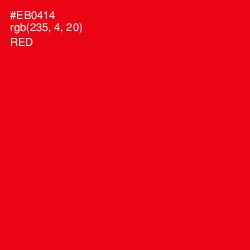 #EB0414 - Red Color Image