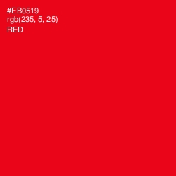 #EB0519 - Red Color Image