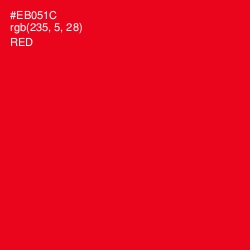 #EB051C - Red Color Image