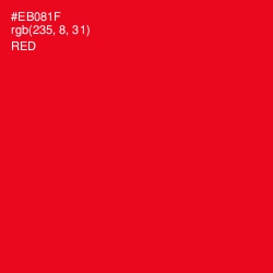 #EB081F - Red Color Image