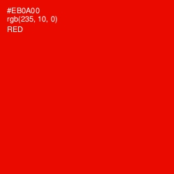 #EB0A00 - Red Color Image