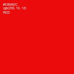 #EB0A0C - Red Color Image