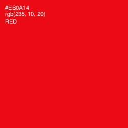 #EB0A14 - Red Color Image