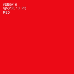 #EB0A16 - Red Color Image