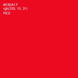 #EB0A1F - Red Color Image