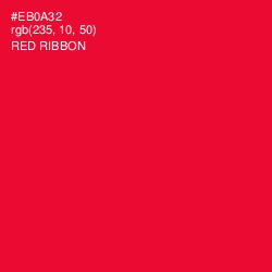 #EB0A32 - Red Ribbon Color Image