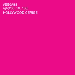 #EB0A88 - Hollywood Cerise Color Image