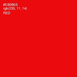 #EB0B0E - Red Color Image