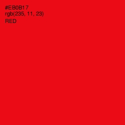 #EB0B17 - Red Color Image