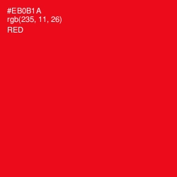#EB0B1A - Red Color Image