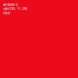 #EB0B1C - Red Color Image
