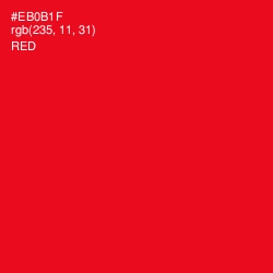 #EB0B1F - Red Color Image