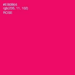 #EB0B66 - Rose Color Image