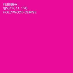#EB0B9A - Hollywood Cerise Color Image