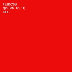 #EB0C0B - Red Color Image
