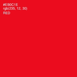 #EB0C1E - Red Color Image