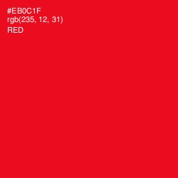 #EB0C1F - Red Color Image