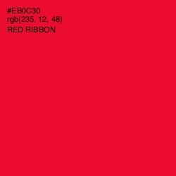 #EB0C30 - Red Ribbon Color Image