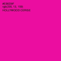 #EB0D9F - Hollywood Cerise Color Image