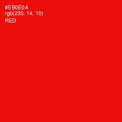 #EB0E0A - Red Color Image