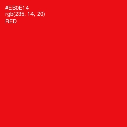 #EB0E14 - Red Color Image