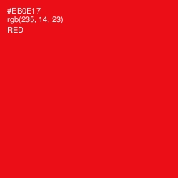 #EB0E17 - Red Color Image