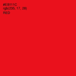 #EB111C - Red Color Image