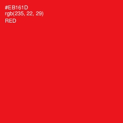 #EB161D - Red Color Image