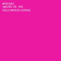 #EB19A2 - Hollywood Cerise Color Image