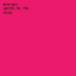 #EB1A6D - Rose Color Image