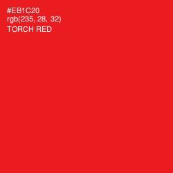 #EB1C20 - Torch Red Color Image