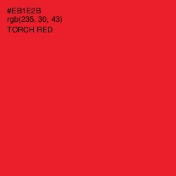 #EB1E2B - Torch Red Color Image