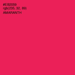 #EB2059 - Amaranth Color Image