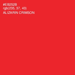 #EB252B - Alizarin Crimson Color Image