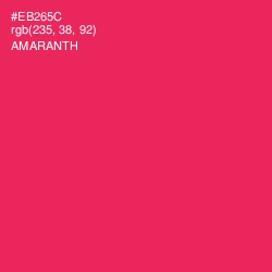 #EB265C - Amaranth Color Image