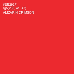 #EB292F - Alizarin Crimson Color Image