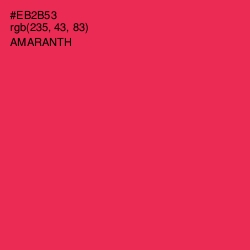 #EB2B53 - Amaranth Color Image