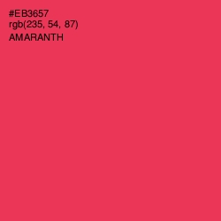 #EB3657 - Amaranth Color Image