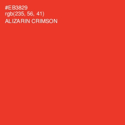 #EB3829 - Alizarin Crimson Color Image