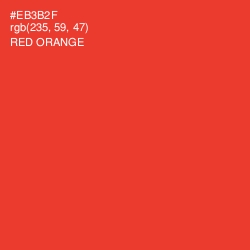 #EB3B2F - Red Orange Color Image