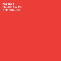 #EB3E38 - Red Orange Color Image