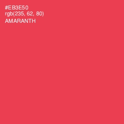 #EB3E50 - Amaranth Color Image