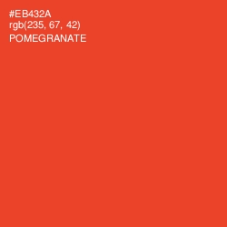 #EB432A - Pomegranate Color Image