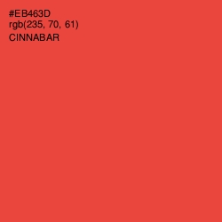 #EB463D - Cinnabar Color Image