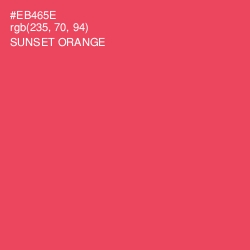 #EB465E - Sunset Orange Color Image