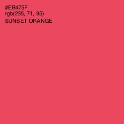 #EB475F - Sunset Orange Color Image