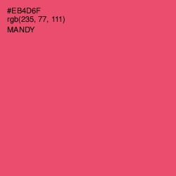 #EB4D6F - Mandy Color Image