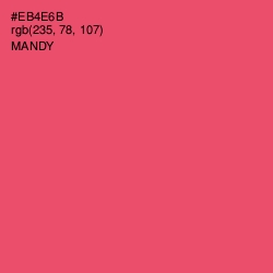 #EB4E6B - Mandy Color Image